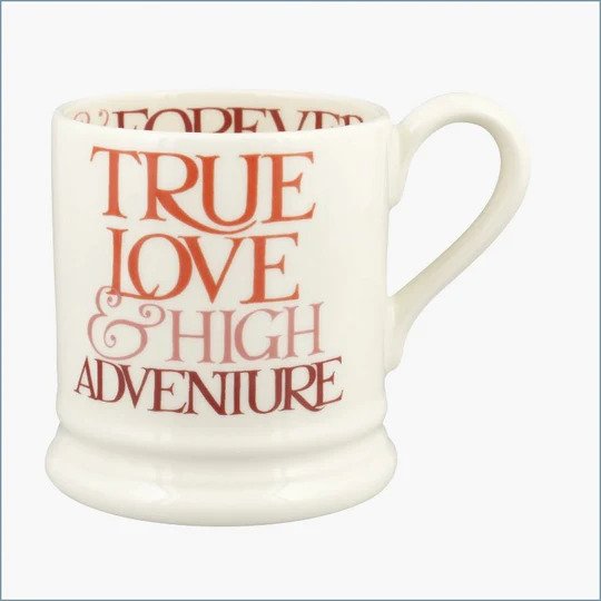 Emma Bridgewater Pink Toast True Love 1/2 Pint Mug - Brambles Gift Shop