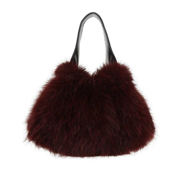 Red Mahogany Fur Effect Bag