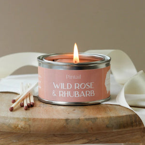 Wild Rose And Rhubarb Paint Pot Candle