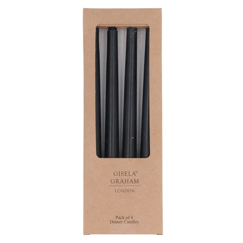 Black Taper Candles - Brambles Gift Shop