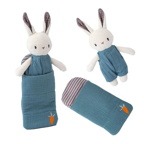 Organic Cotton Rabbit In Sleeping Bag