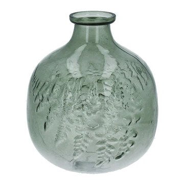 Green Glass Fern Ball Vase - Brambles Gift Shop
