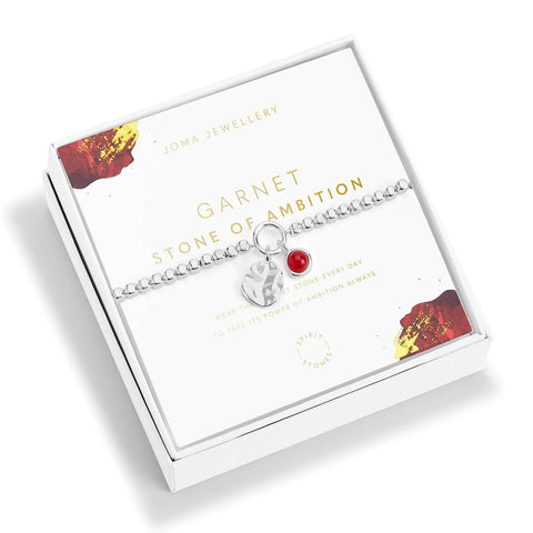 Garnet Stone Of Ambition Bracelet - Brambles Gift Shop