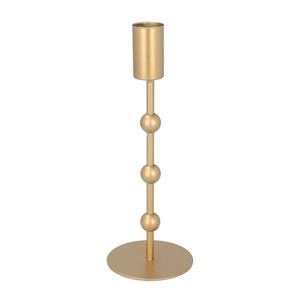 Gold Metal Bead Candlestick - Brambles Gift Shop