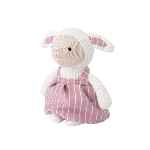 Lamb In Pink And White Pinstriped Dress