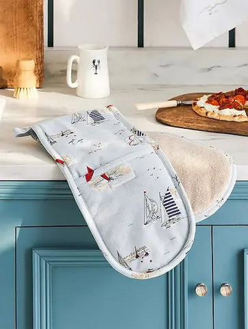 Coastal Boats Double Oven Glove