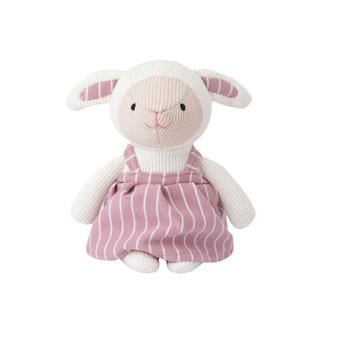 Lamb In Pink And White Pinstriped Dress