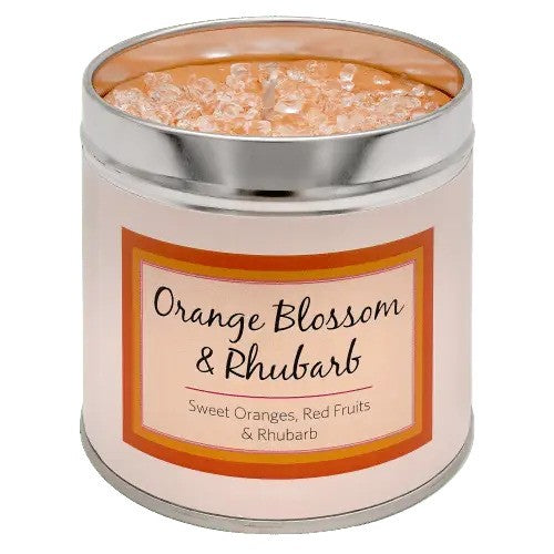 Orange Blossom and Rhubarb Seriously Scented Candle Tin