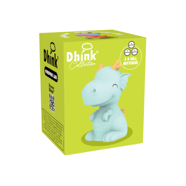 Dhink Mini Night Light Blue Dragon With Yellow Horns
