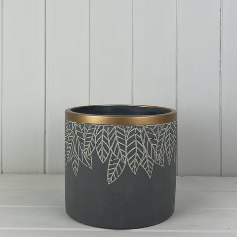 Leaf Cement Pot