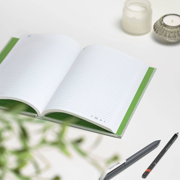 Notebook A5 Recycled Ocean Waste - Algae Green - Brambles Gift Shop