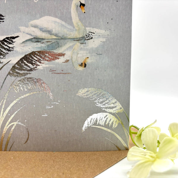 Sympathy Card Foil - Sympathy Swan