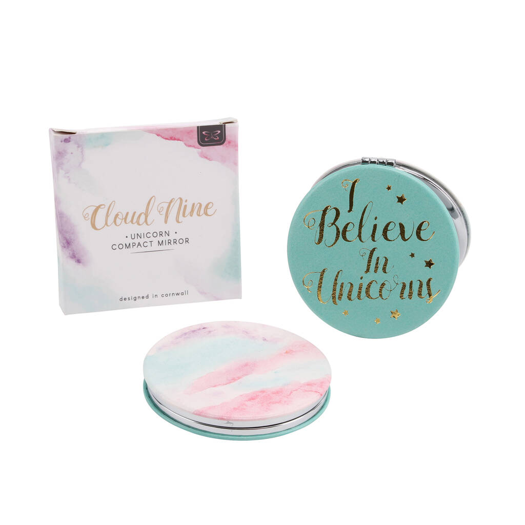 'I Believe In Unicorns' Compact Mirror - Brambles Gift Shop