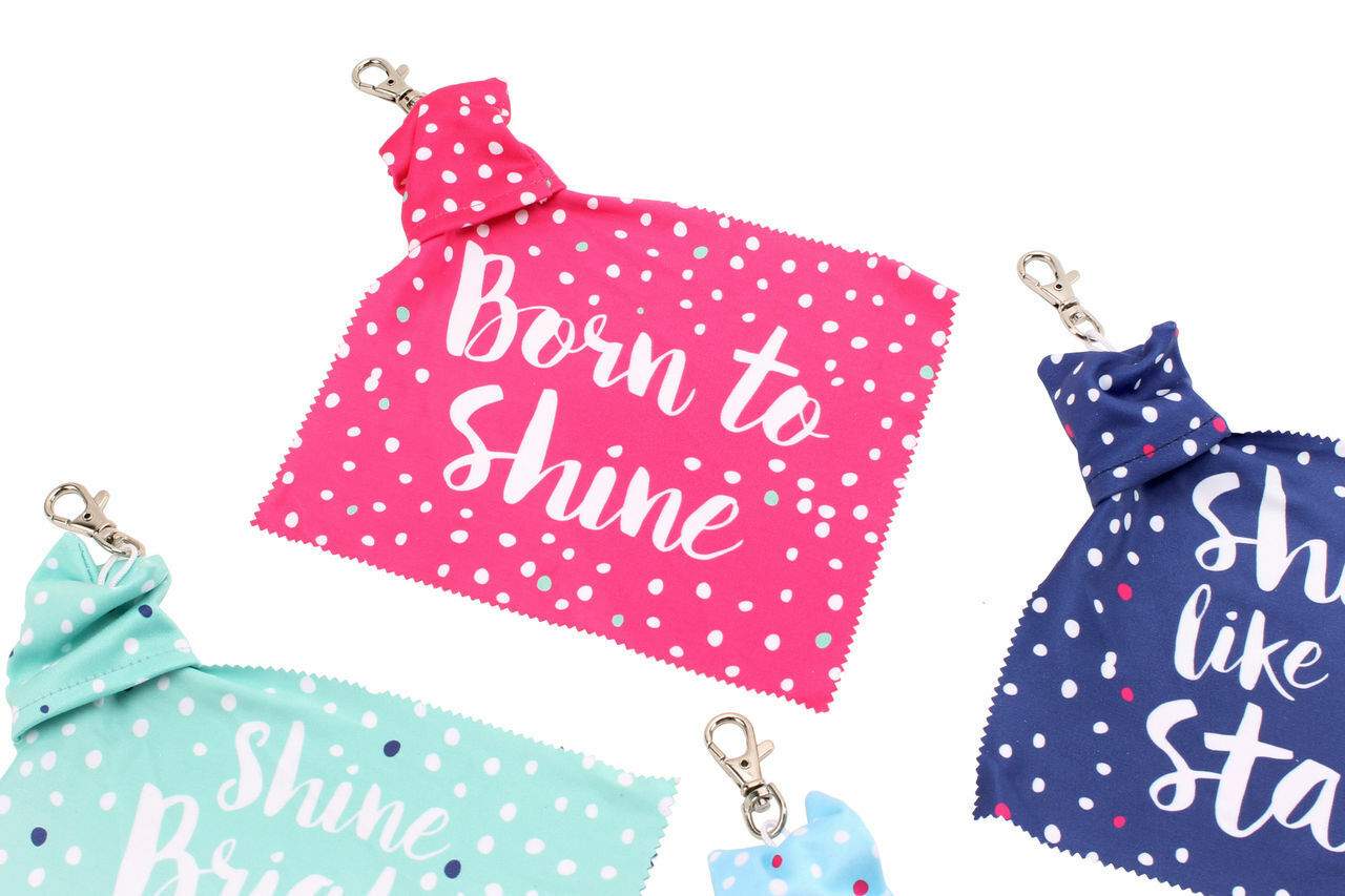 Glasses Cleaning Cloth Key Ring - Brambles Gift Shop