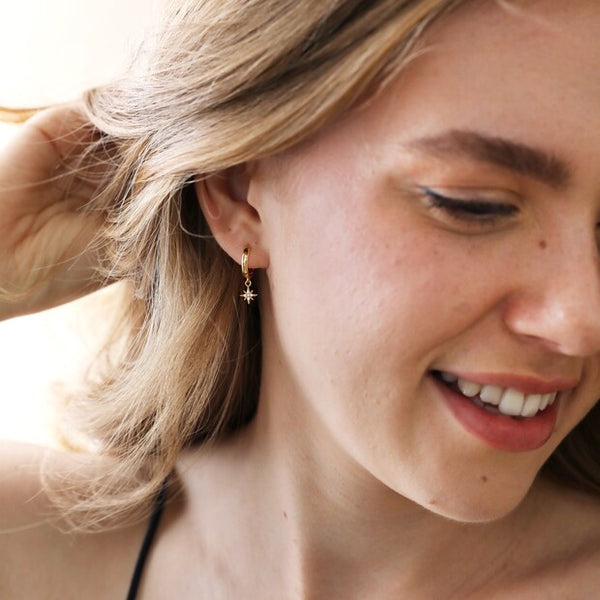 Sun and Star Huggie Earrings - Brambles Gift Shop