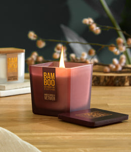Amber Wood and Vetiver Candle - Brambles Gift Shop