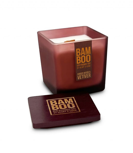 Amber Wood and Vetiver Candle - Brambles Gift Shop
