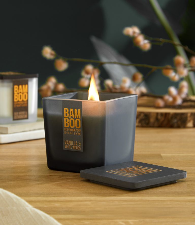 Vanilla and White Woods Candle - Brambles Gift Shop