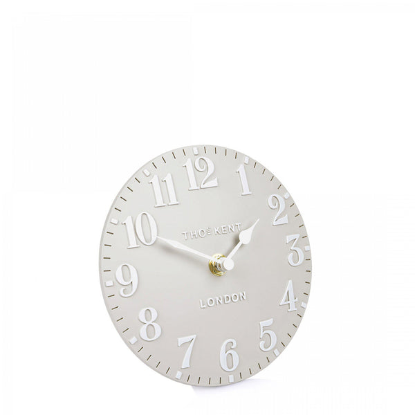 6" Arabic Mantel Clock Dove Grey - Brambles Gift Shop