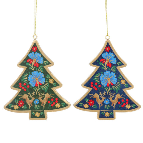 Folk Art Christmas Tree Decoration - Brambles Gift Shop