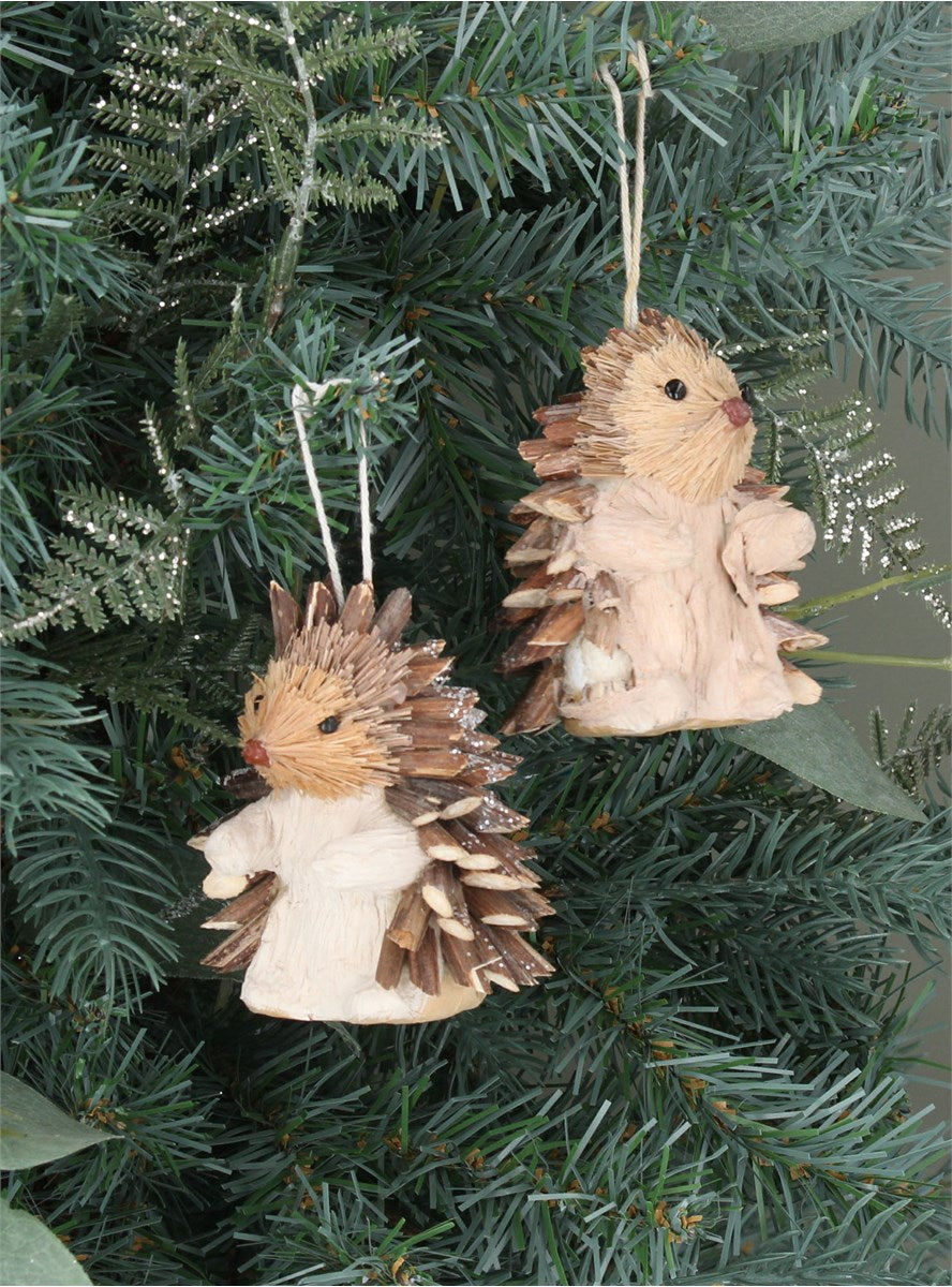 Twig & Bristle Hedgehog Hanging Decoration - Brambles Gift Shop