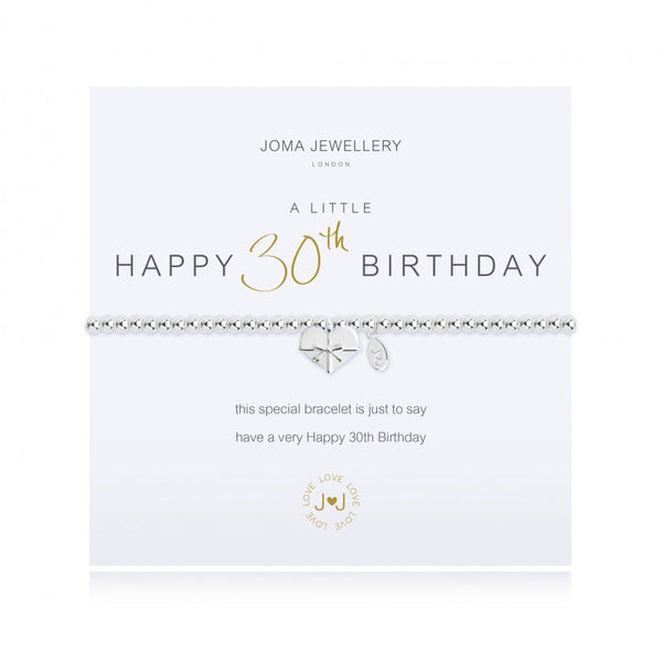 A little Happy 30th Birthday Bracelet - Brambles Gift Shop