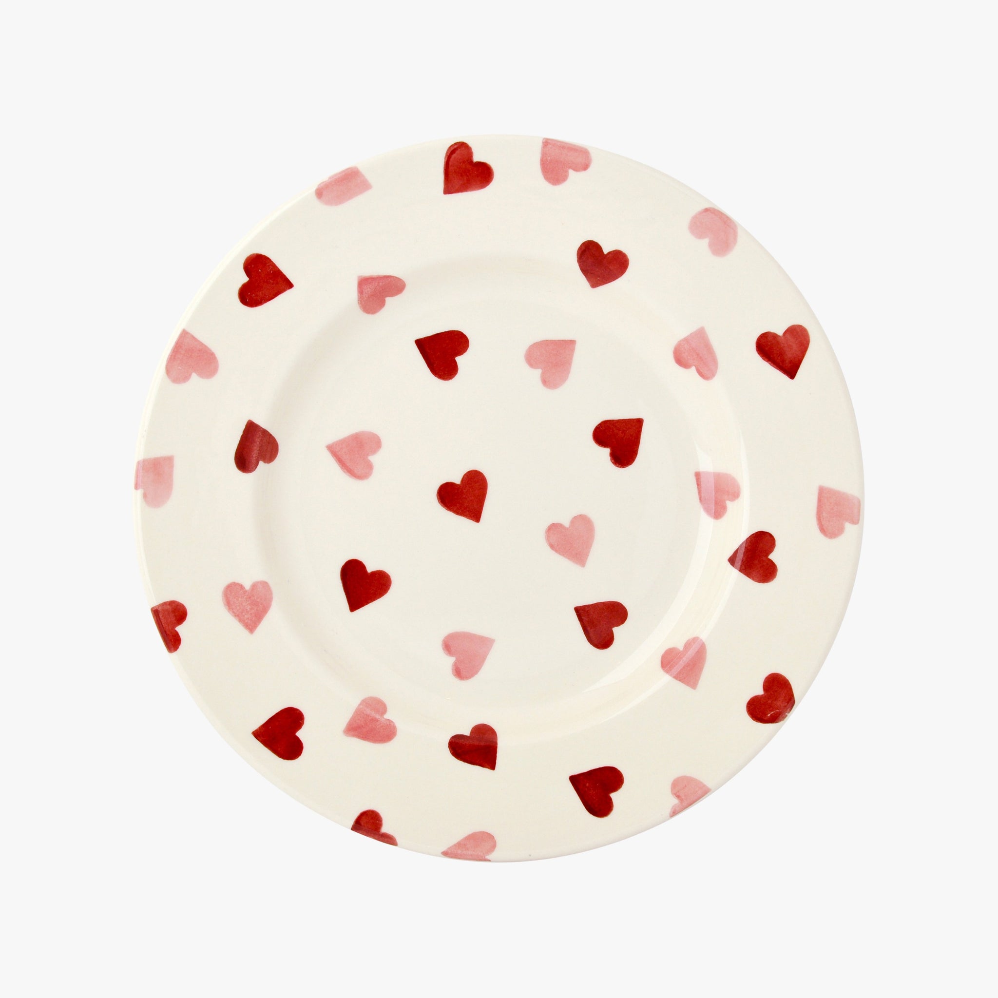 Pink Hearts 8 1/2" Plate - Brambles Gift Shop