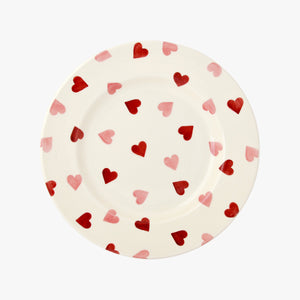 Pink Hearts 8 1/2" Plate - Brambles Gift Shop