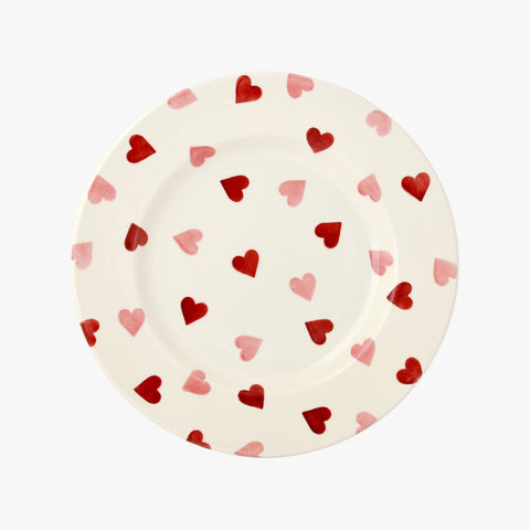 Pink Hearts 8 1/2" Plate - Brambles Gift Shop