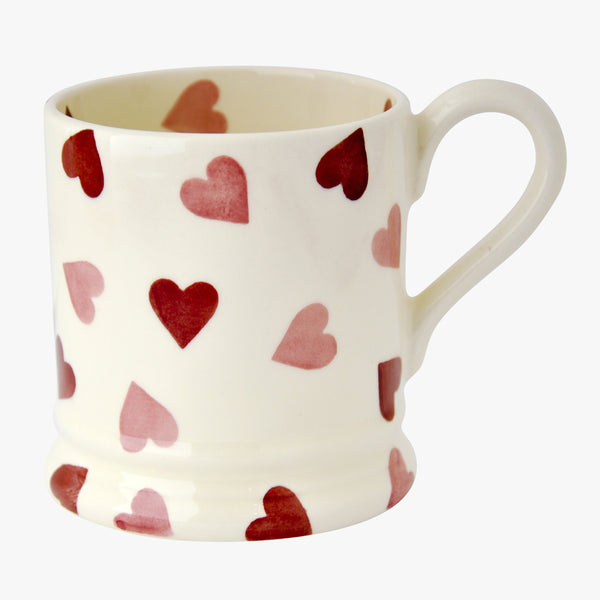 Pink Hearts 1/2 Pint Mug - Brambles Gift Shop