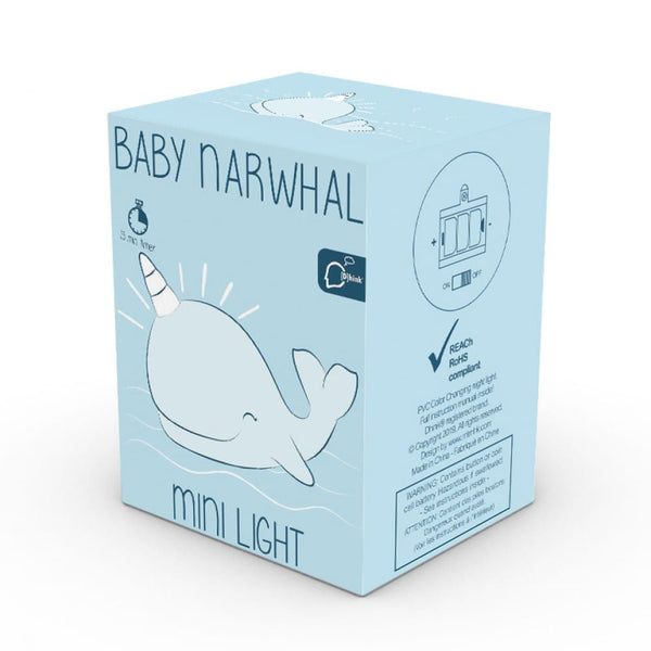 Narwhal Colour Changing LED Night Light Mini - Brambles Gift Shop