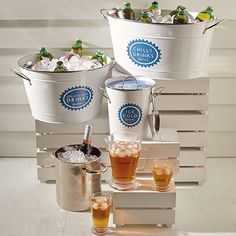 Metal Drinks Ice Bucket - Brambles Gift Shop