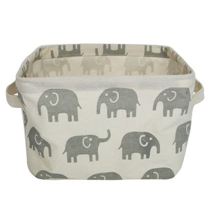 Grey Elephant Fabric Storage - Brambles Gift Shop