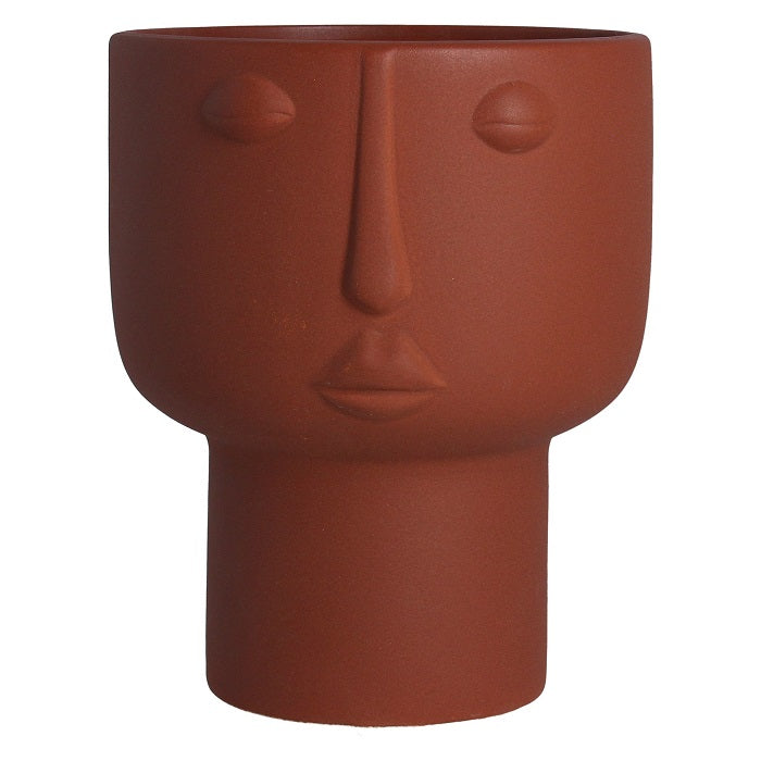Terracotta Face Pot - Brambles Gift Shop