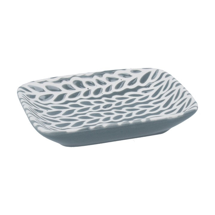 Grey Leaf Ceramic Dish - Brambles Gift Shop