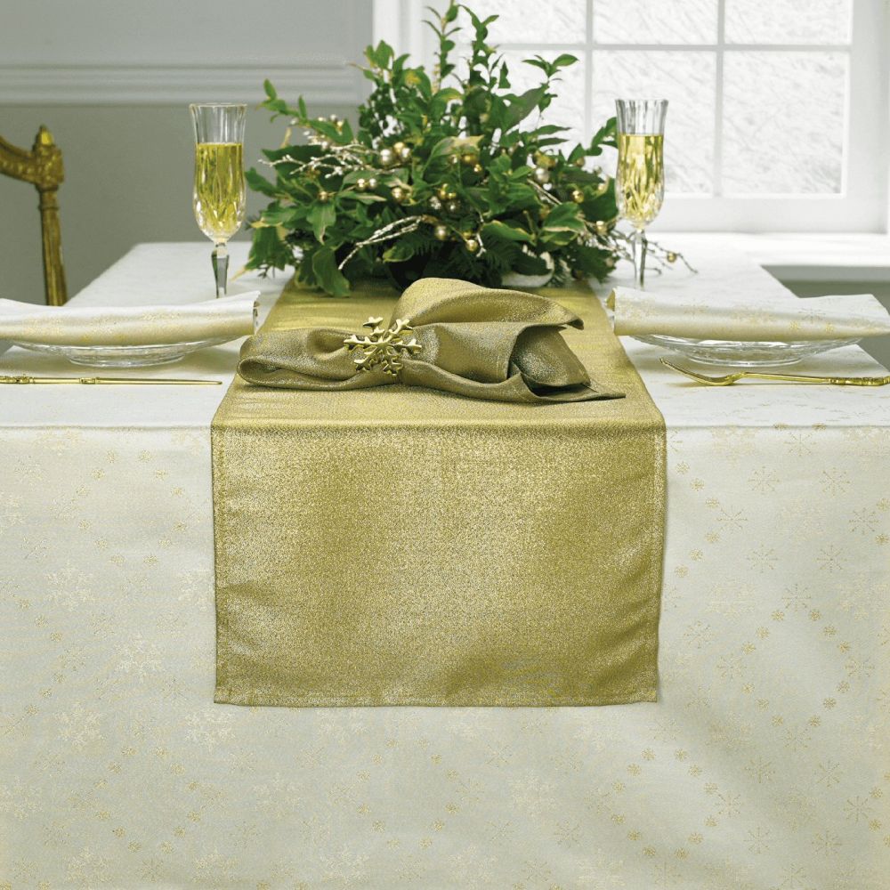 Gold Wide Table Runner - Brambles Gift Shop