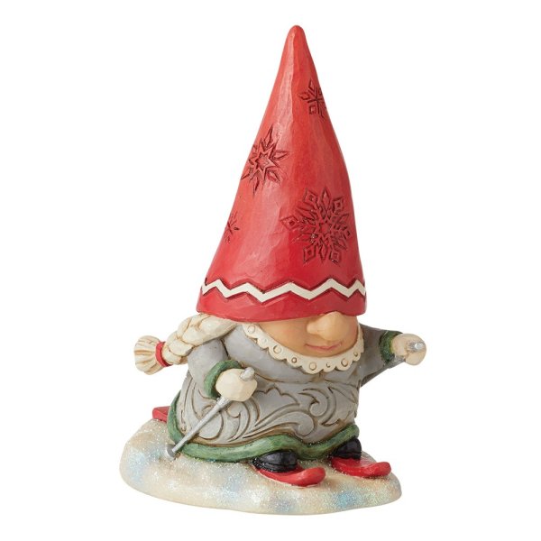 Gnome Skier Figurine - Brambles Gift Shop