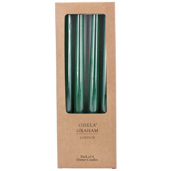 Dark Green Taper Candles - Brambles Gift Shop