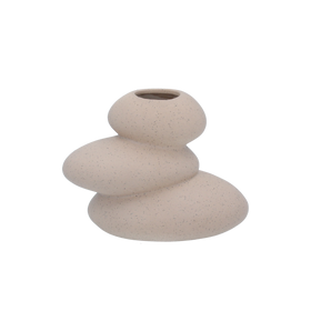 Bisque Pebble Stack Vase - Brambles Gift Shop