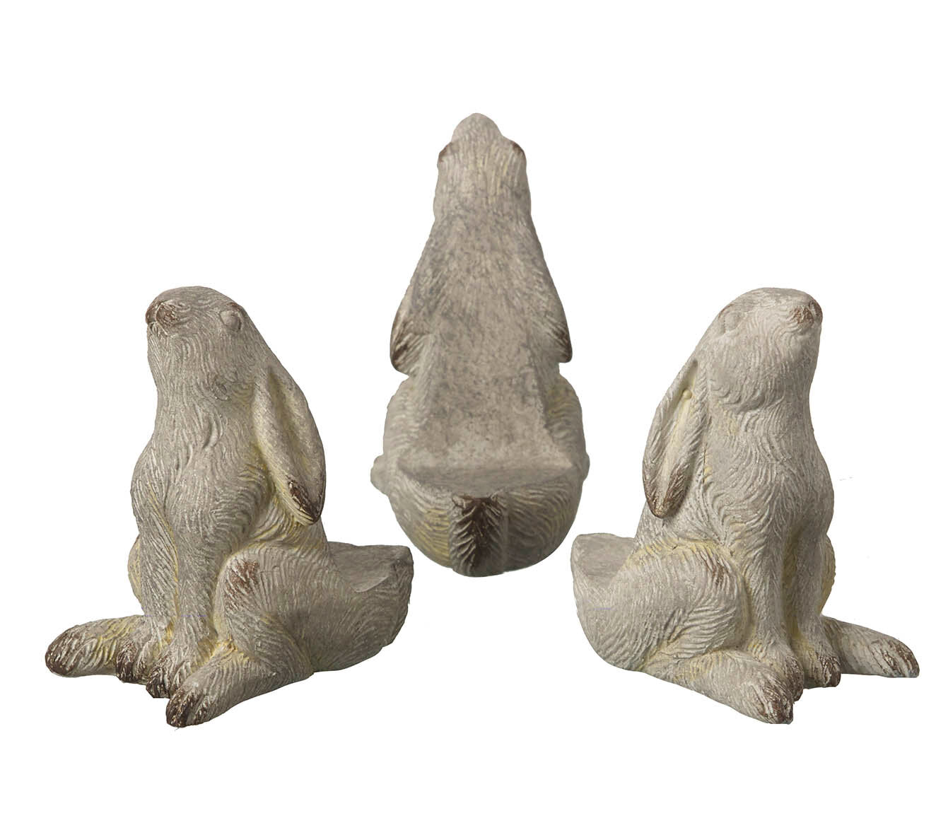 Trio of Hare Pot Stands - Brambles Gift Shop