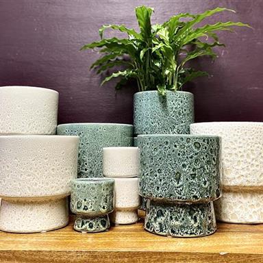 Sea Foam Plant Pot - Brambles Gift Shop