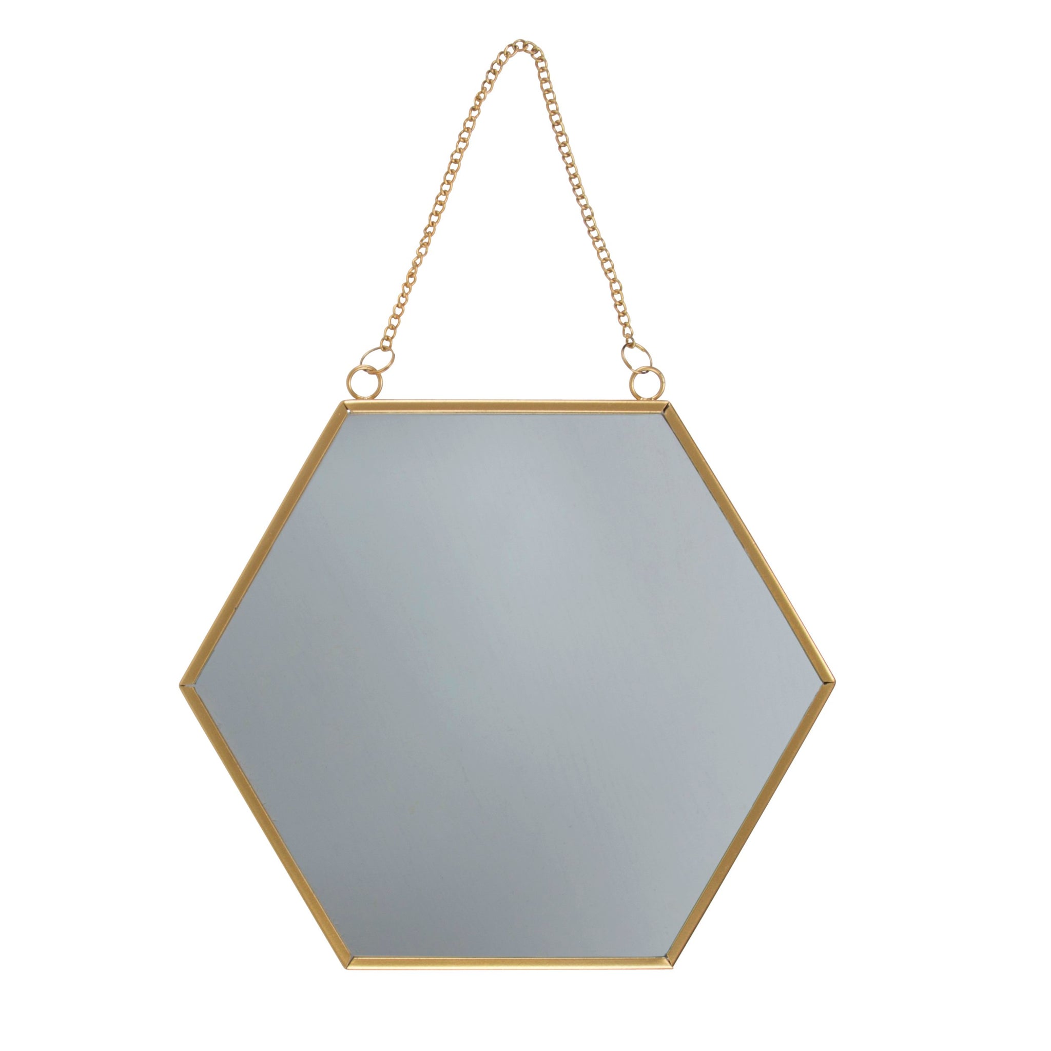 Touch of Gold Hexagon Mirror - Brambles Gift Shop