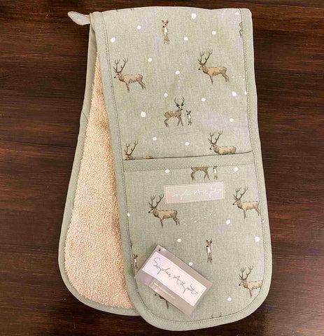 Deer Double Oven Glove - Brambles Gift Shop