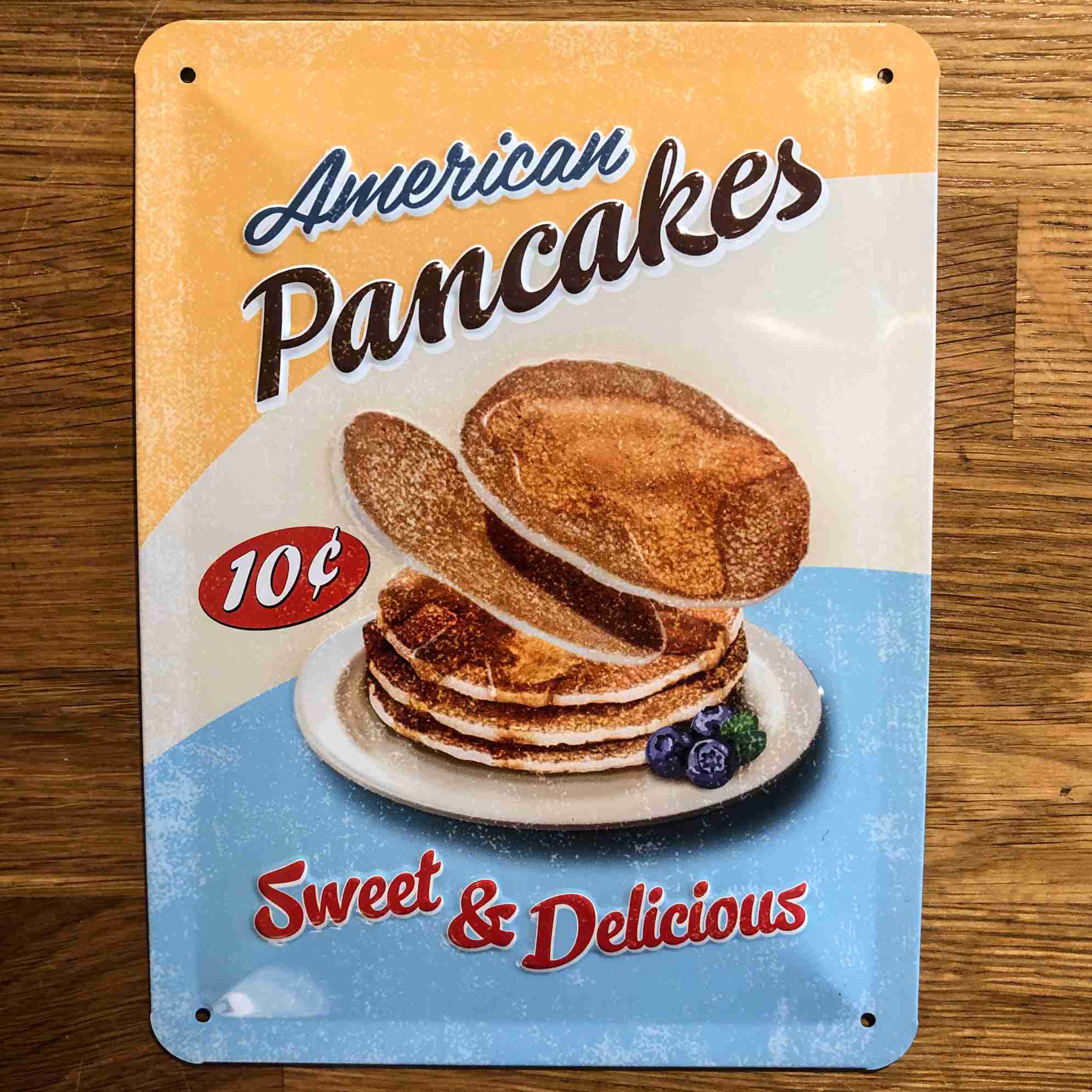 American Pancakes Small Metal Sign - Brambles Gift Shop