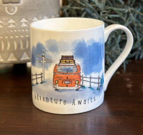 Adventure Awaits Campervan Mug - Brambles Gift Shop