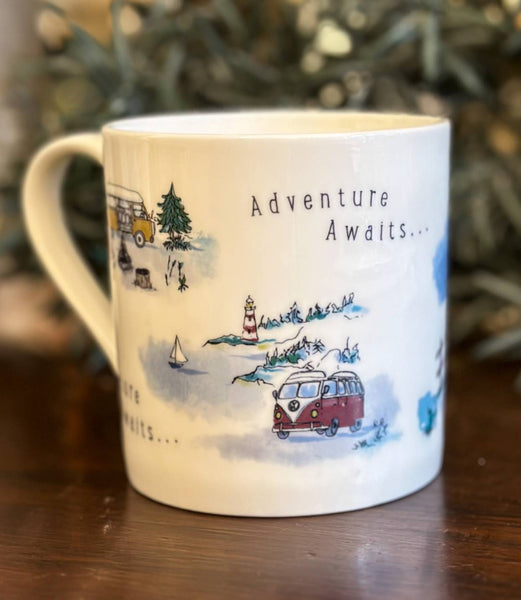 Adventure Awaits Campervan Mug - Brambles Gift Shop