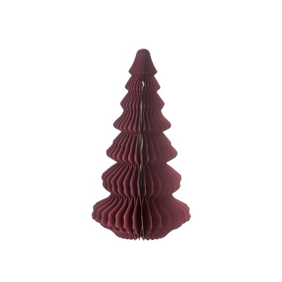 Deep Red Honeycomb Paper Tree Standing Decoration - Brambles Gift Shop