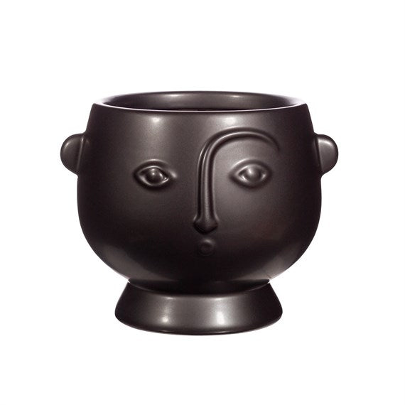 Matte Black Face Planter - Brambles Gift Shop