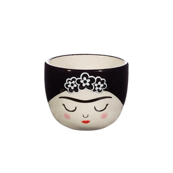 Mini Frida Monochrome Planter - Brambles Gift Shop