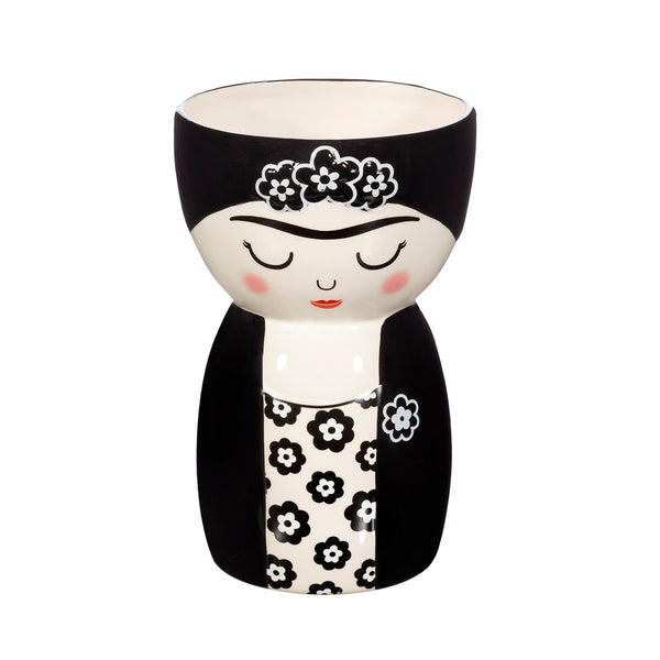 Frida Monochrome Body Shaped Vase - Brambles Gift Shop
